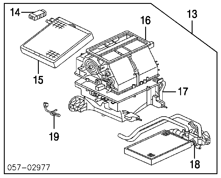 Радиатор печки (отопителя) на Mitsubishi Galant 