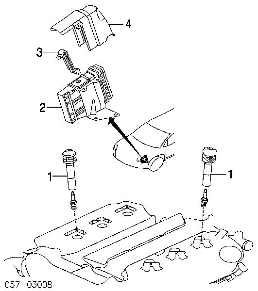 Катушка зажигания MR984160 Mitsubishi