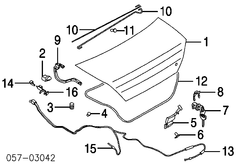 Pára-choque (grade de proteção) de tampa de porta-malas (de 3ª/5ª porta traseira) para Mitsubishi Space Gear (PA, B, DV, W)