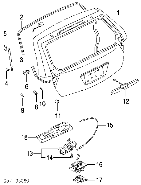 Буфер (отбойник) крышки багажника (двери 3/5-й задней) MMB422898 Mitsubishi