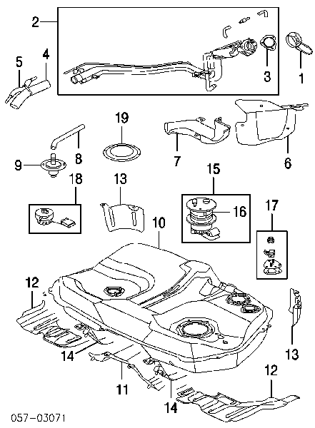 Прокладка датчика уровня топлива /топливного насоса (топливный бак) на Mitsubishi Lancer IX 