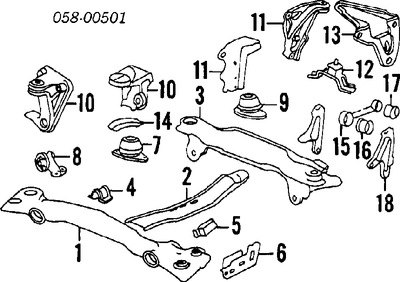 Подушка (опора) двигателя верхняя (сайлентблок) на Honda Accord III 