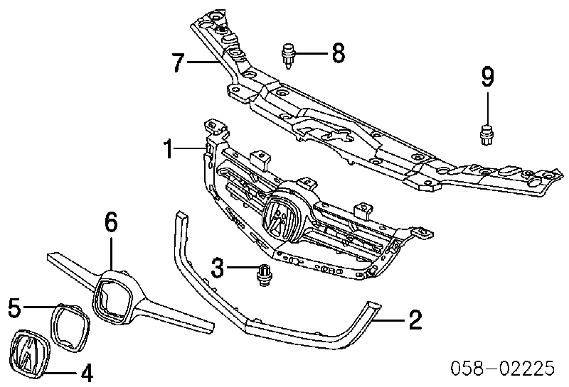 Решетка радиатора на Acura TSX CL9 (Акура ТСХ)