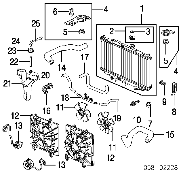 Motor de ventilador do sistema de esfriamento para Honda Accord (CL, CM)