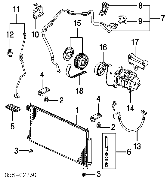 Acoplamento (bobina magnética) do compressor de aparelho de ar condicionado para Honda Accord (CL, CM)