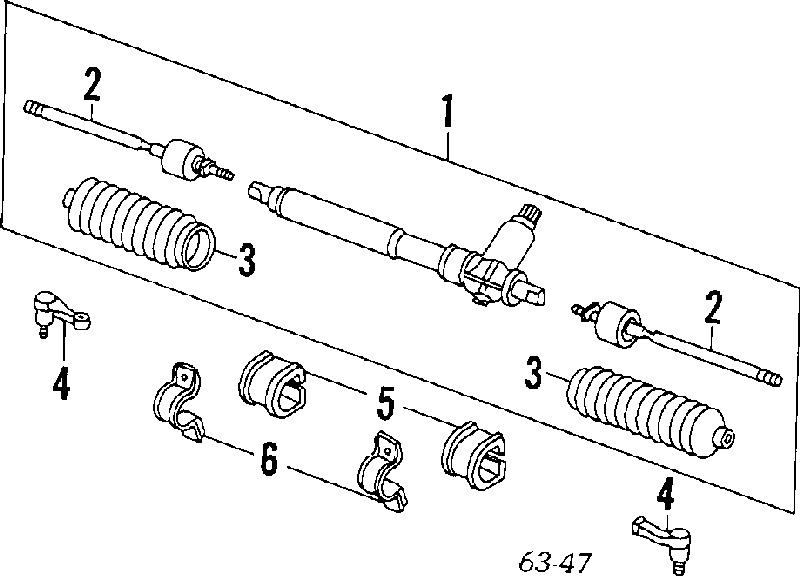 4553587708 Daihatsu bota de proteção do mecanismo de direção (de cremalheira)