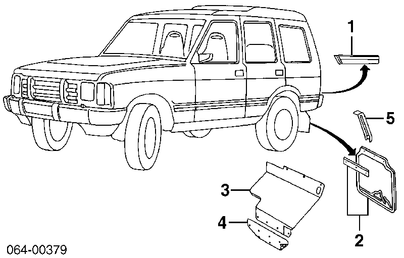 Protetores de lama traseiros, kit para Land Rover Discovery (LJ ,LT)