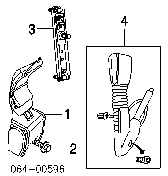 Correia de segurança dianteira direita para Land Rover Discovery (LJ ,LT)