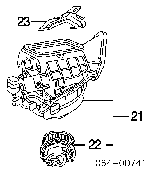 Мотор вентилятора печки (отопителя салона) на Land Rover Discovery II 