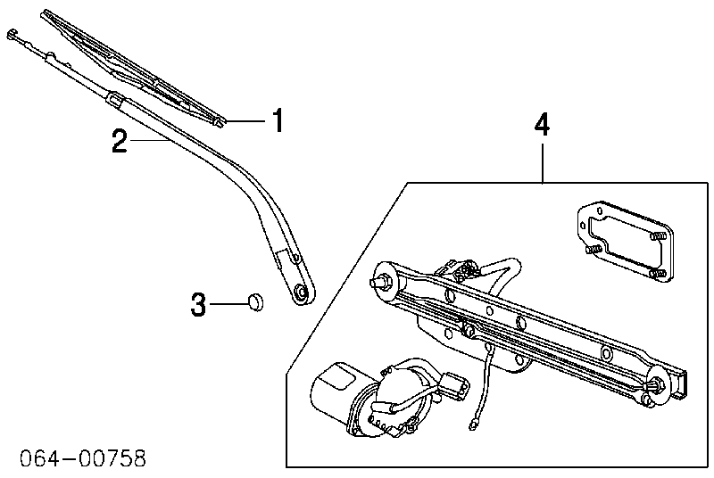 Motor de limpador pára-brisas do pára-brisas para Land Rover Discovery (LJ ,LT)