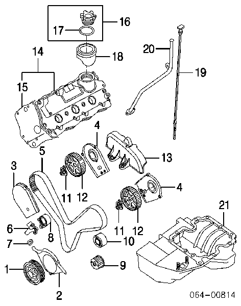 GTB9000 Rover correia do mecanismo de distribuição de gás