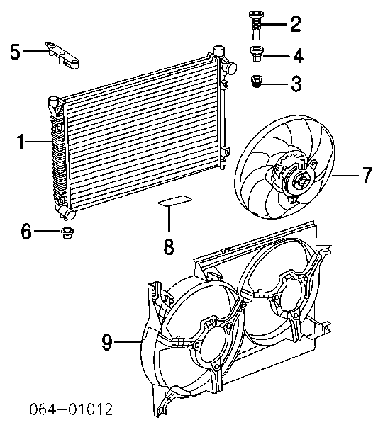 Диффузор радиатора охлаждения, в сборе с мотором и крыльчаткой на Land Rover Freelander I 