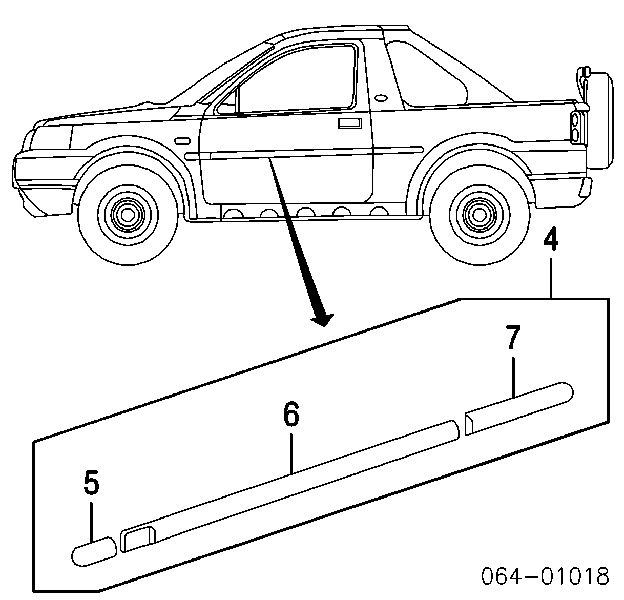 STC7912 Land Rover molduras de portas, kit