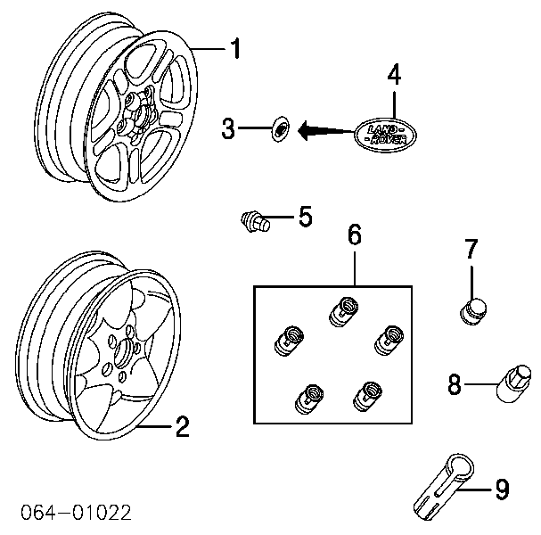 Колпаки на диски BEARMACH LR001156