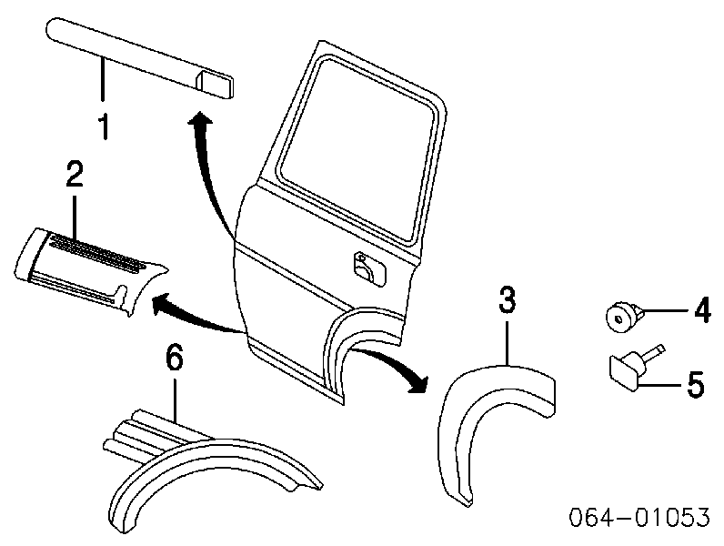 Cápsula (prendedor) de fixação de revestimento da porta para Opel Movano (J9)