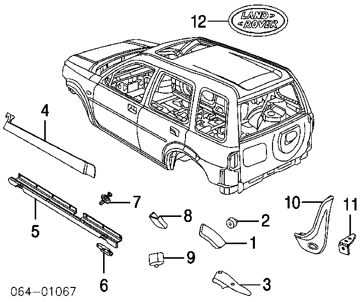 DFK100483PMA Land Rover Расширитель заднего крыла, правый
