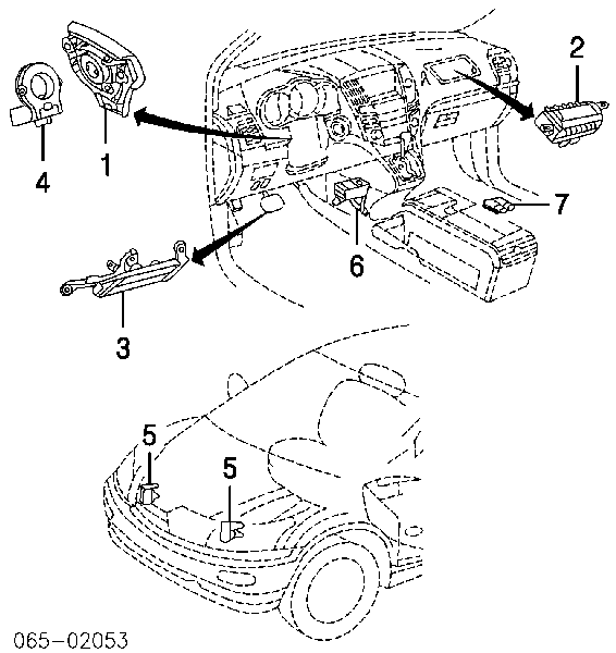 Sensor AIRBAG dianteiro para Toyota RAV4 (XA2)