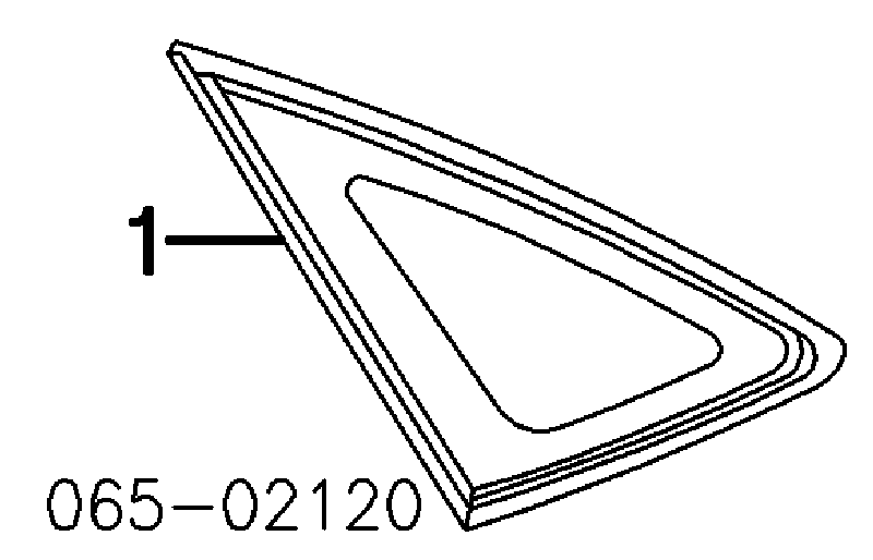 6272048230 Toyota vidro de carroçaria (da seção de bagagem esquerdo)