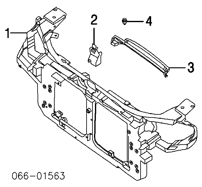 Suporte do radiador montado (painel de montagem de fixação das luzes) para Infiniti FX (S50)