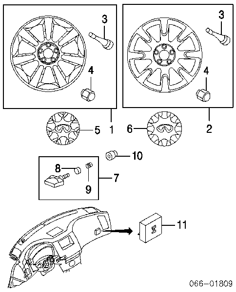 Coberta de disco de roda para Infiniti FX35 