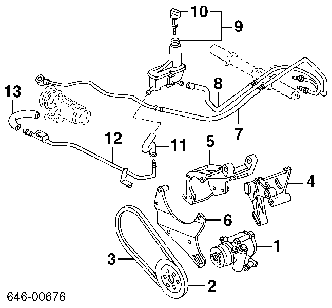 Mangueira da Direção hidrâulica assistida de pressão alta desde a bomba até a régua (do mecanismo) para Volkswagen Vento (1HX0)