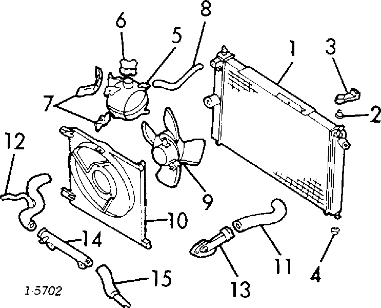 Difusor do radiador de esfriamento para Opel Kadett (35, 36, 45, 46)