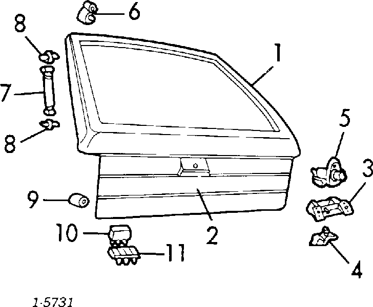 90197158 General Motors fecho de tampa de porta-malas (de 3ª/5ª porta traseira)