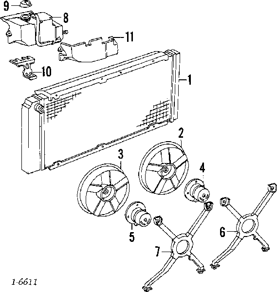 Радиатор охлаждения двигателя на Chevrolet Lumina Z34 