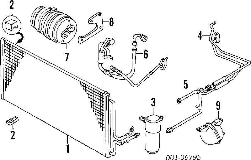 Válvula de reabastecimento de aparelho de ar condicionado para Opel Calibra (85)