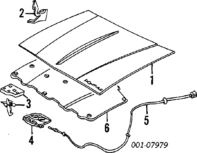 Капот на Pontiac 6000 (Понтиак 6000)