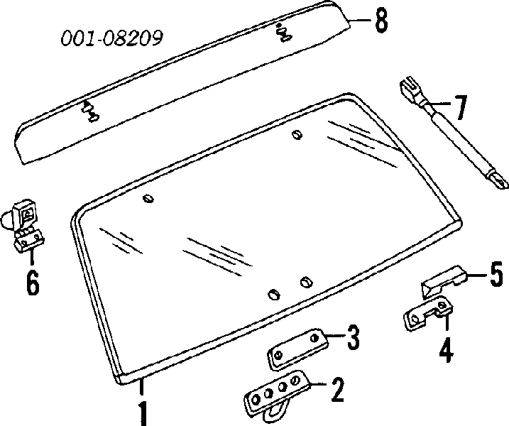 Амортизатор стекла багажника (двери 3/5-й задней (ляды) на Chevrolet Blazer 