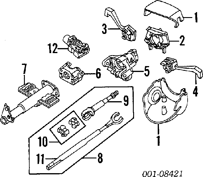 Крестовина рулевого механизма нижняя на Opel Omega A 