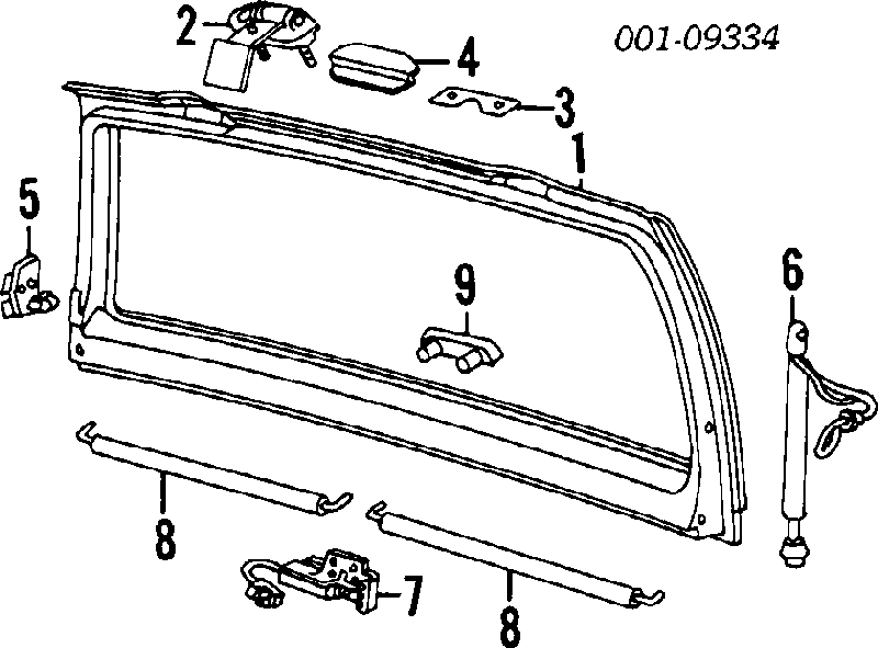 Амортизатор крышки багажника (двери 3/5-й задней) на Chevrolet Astro 