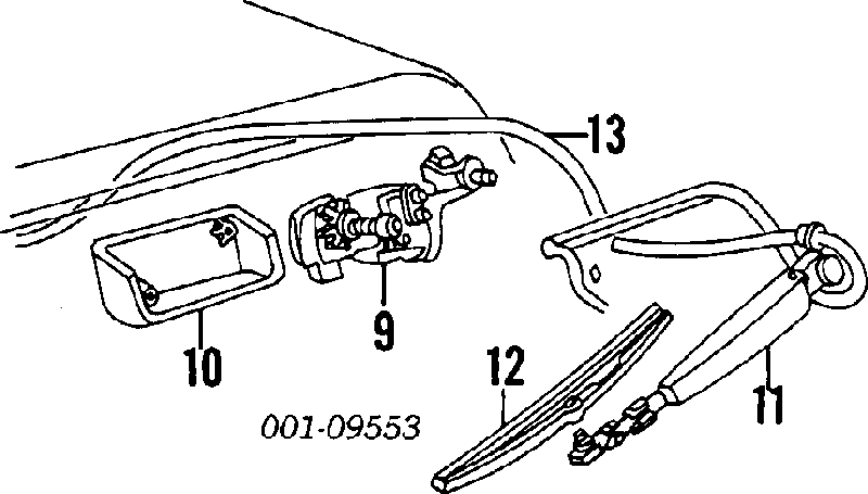 Мотор стеклоочистителя заднего стекла Chevrolet Blazer