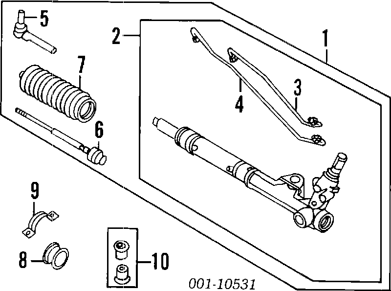 Ремкомплект рулевой рейки (механизма), (ком-кт уплотнений) OPEL 26044837