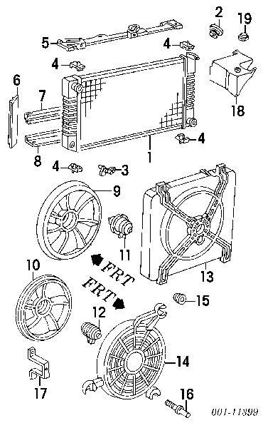 Передние тормозные колодки 22137461 General Motors