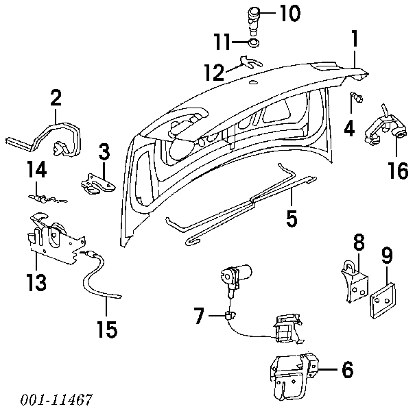 Крышка багажника на Chevrolet Cavalier 