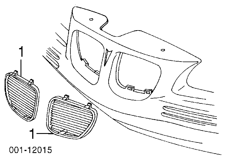Решетка радиатора левая на Pontiac Grand Am SE 