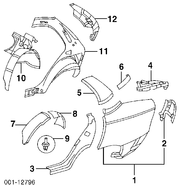 90087290 Opel cápsula (prendedor de fixação do forro do pára-choque do pára-lama dianteiro)