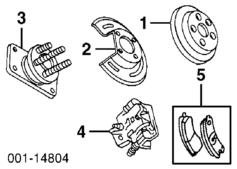 Передние тормозные колодки 18029756 General Motors