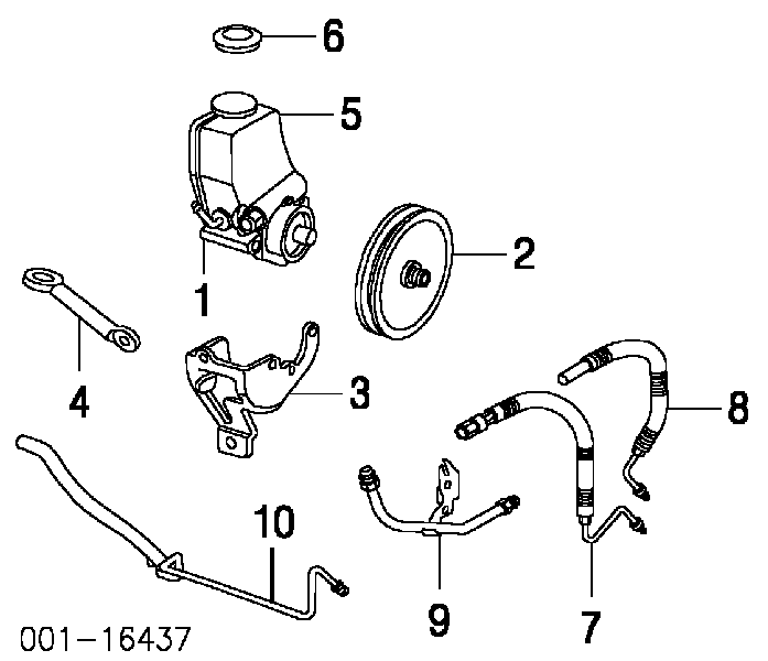 Шланг ГУР высокого давления от насоса до рейки (механизма) на Chevrolet Cavalier LS 