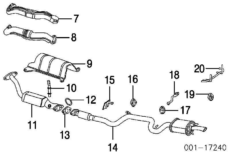 F20140305 Mazda vedante de tubo de admissão do silenciador