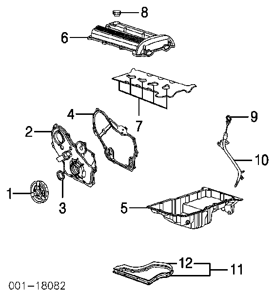 Vedação dianteira de cambota de motor para Fiat Croma (194)