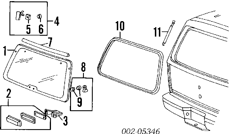 Амортизатор стекла багажника (двери 3/5-й задней (ляды) на Ford Explorer 