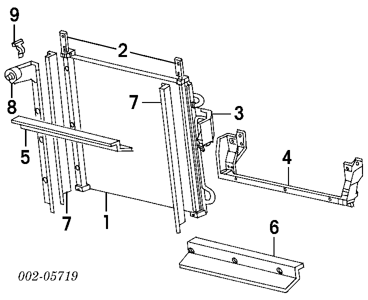 Радиатор кондиционера F77Z19712BC Ford