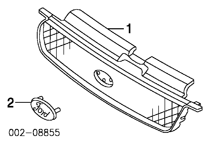 Решетка радиатора YL8Z17B968BA Ford