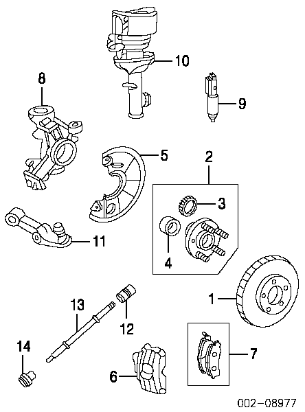 Ступица передняя 3F1Z1104BA Ford