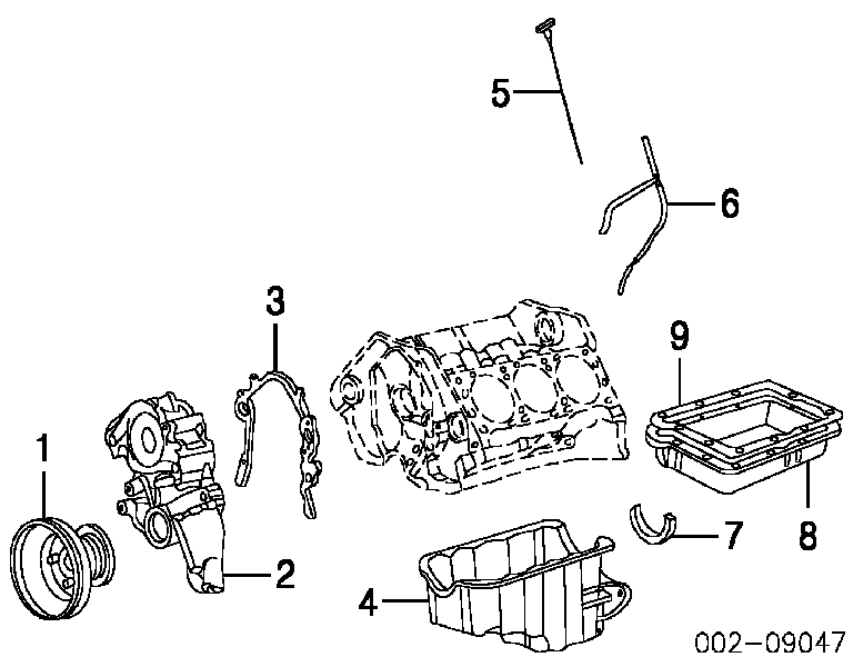 E3DZ6723B Ford прокладка поддона картера двигателя