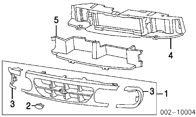 Рамка радиатора F87Z8190CA Ford