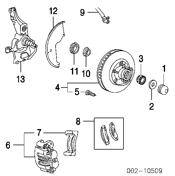 Передние тормозные колодки 1L5Z2001BA Ford